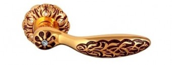 Class Shamira crystal (1065) ЗОЛОТО 24 K +  КОРИЧНЕВЫЙ + СВАРОВСКИЙ + 6S